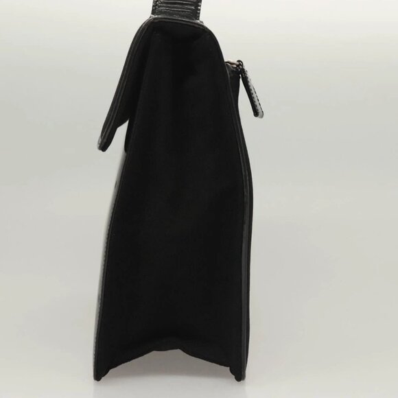 PRADA Hand Bag Canvas Black Silver Auth sw1249 - Picture 4 of 15